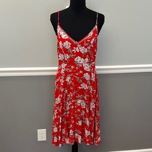 Lulu's Scarlet Floral Slip Dress